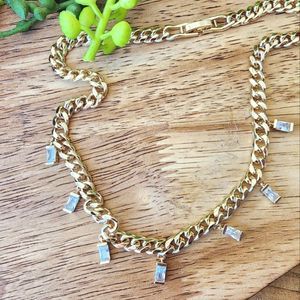 13" Tennis Choker, gold plated Macy's fine jewelry NWT